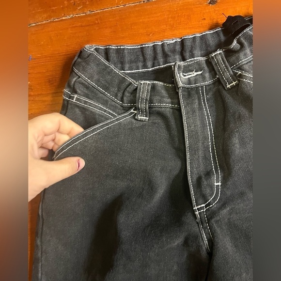 J Galt Brandy Melville Small Womens black Crispina jeans wide leg 90s y2k - Picture 5 of 10